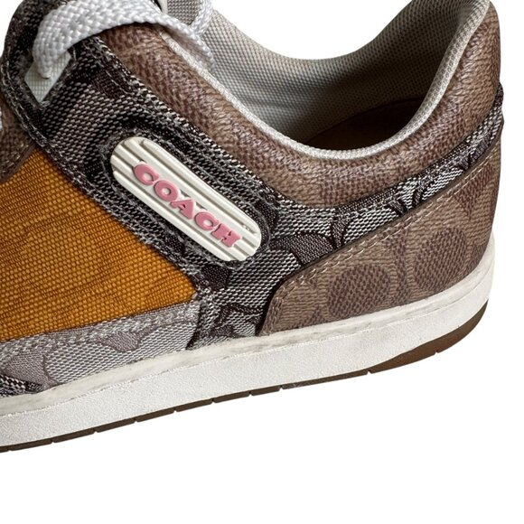 COACH C201 Mixed Media Signature Sneakers Size 9B, EUR 39.5 Preppy Coach Logo - Picture 7 of 16
